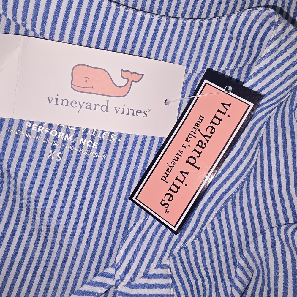 Vineyard Vines Shift Dress Size XS Womens Harbour Flutter Sleeve Tide Blue NWT - Picture 8 of 10